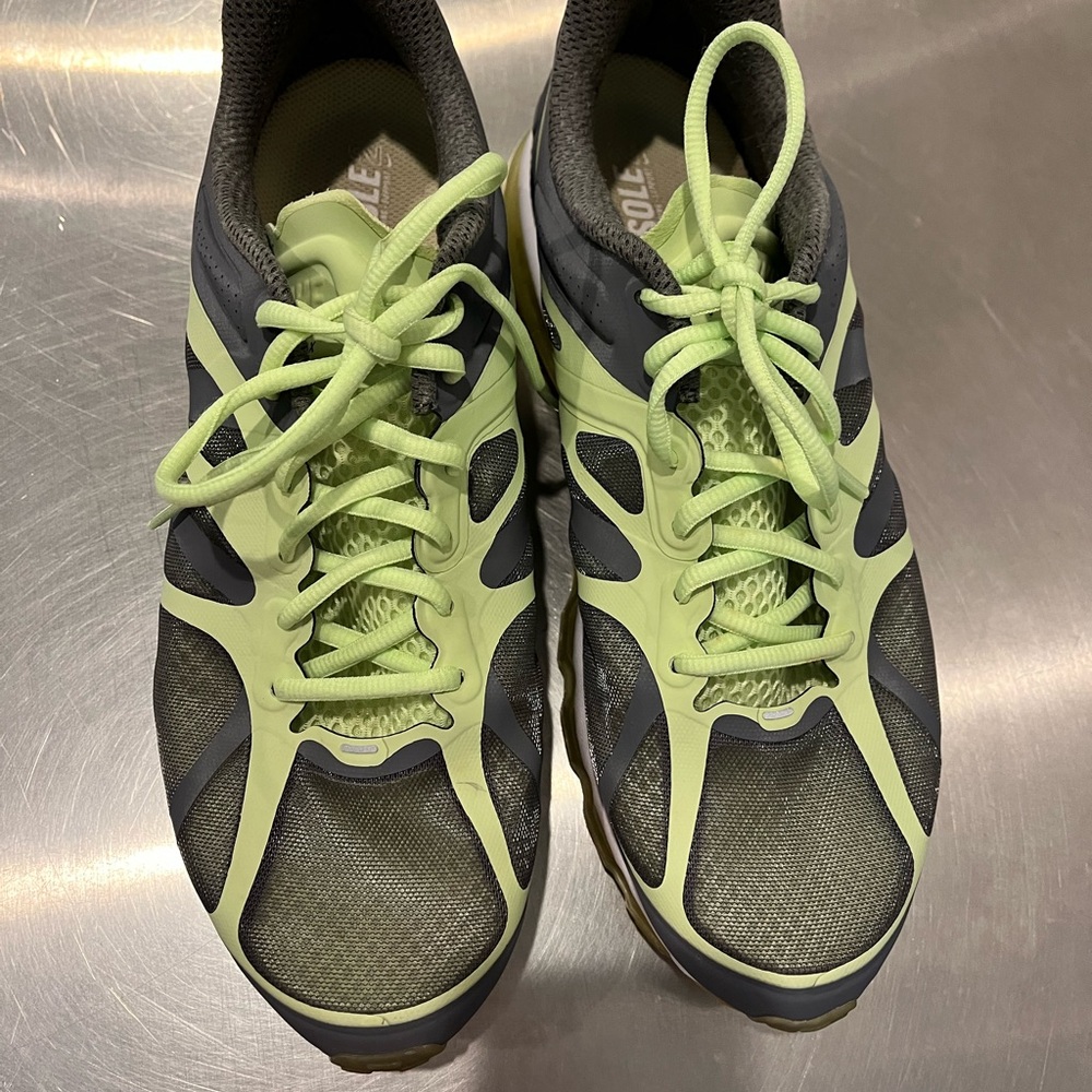 Nike Men's  AirMax FitSole size 12 Yellow/ Green and Gray Athletic Shoes - Picture 6 of 10